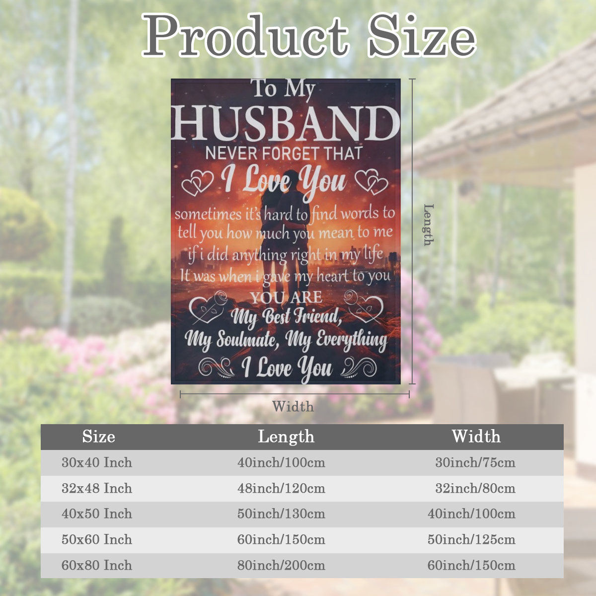 1pc Cozy Flannel Blanket - To My Husband, I Love You, Soft Blanket For Sofa, Couch, Office, Camping, Bed, Travel, And Living Room For A Whole Year