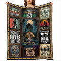 Sasquatch Enthusiast' s Cozy Companion - Soft, Plush Flannel Fleece Throw Blanket with Vibrant Cryptid and Wilderness Print, Vintage- Inspired Multipurpose All- Season Quilt, Durable Polyester Knitted