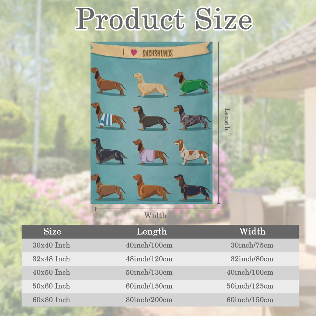 1pc, Dachshund Blanket Weiner Dog Blanket, Soft Blue Grey Sausage Fleece Flannel Blanket Blue Cute Doxie Plush Blanket Dachshund Adults Women