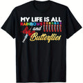 Reaction Glass Butterfly Rainbow Phlebotomy Laboratory T-Shirt, 100% Cotton, Gift for Men Women Dad Mom Friends, Unisex T-shirt.