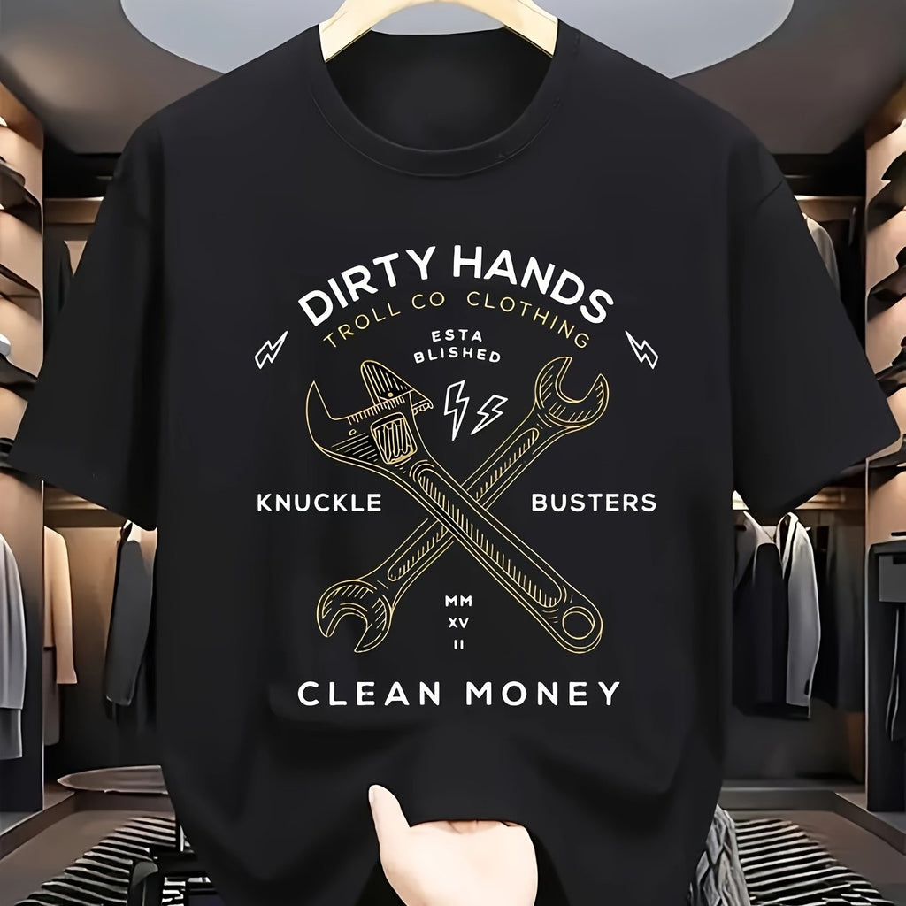 [ ] An Interesting Simple English Letter Printed T-shirt, A Back To School Streetwear, A Casual And Comfortable Sports Pure Cotton Digital Printed T-shirt