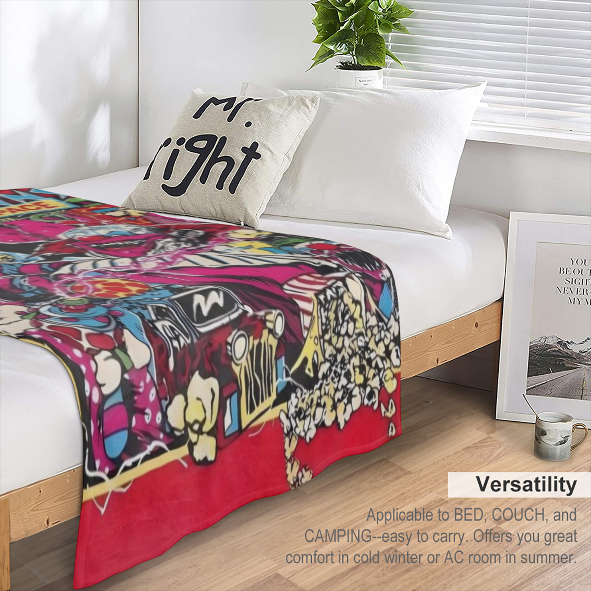 Cozy Bohemian Pattern Soft Warm 100 Polyester Machine Washable Perfect Gift for Friends Family Ideal for Napping Camping Travel and Home Decor 257
