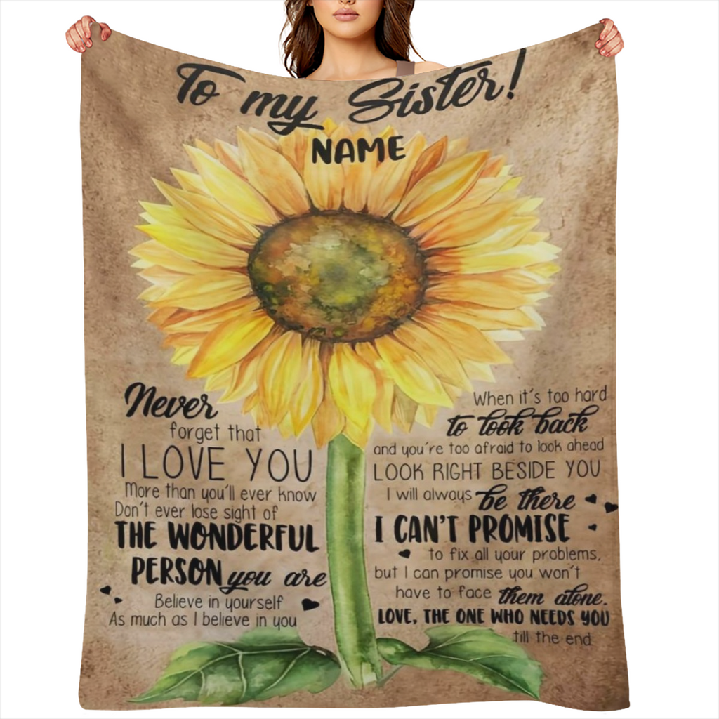 1pc Preppy Style Personalized Sunflower Flannel Blanket - Cartoon Print, Tear Resistant, All Seasons Warm Fleece Throw, Machine Washable, Soft Polyester, Ideal for Sofa, Office, Bed, Camping, Picnic -