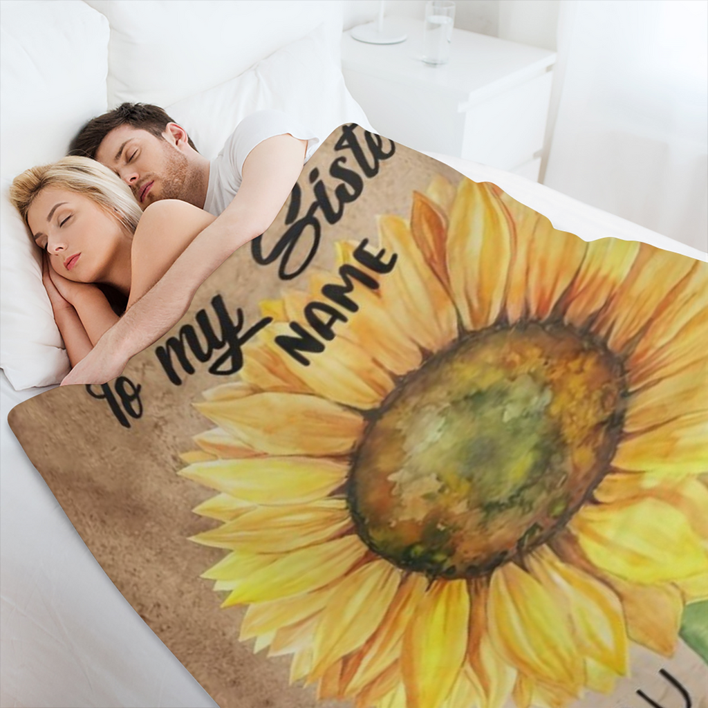 1pc Preppy Style Personalized Sunflower Flannel Blanket - Cartoon Print, Tear Resistant, All Seasons Warm Fleece Throw, Machine Washable, Soft Polyester, Ideal for Sofa, Office, Bed, Camping, Picnic -