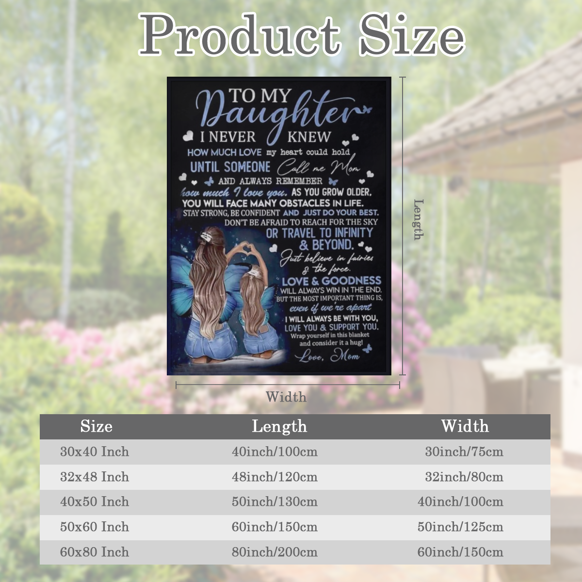 [Daughter Birthday Gift Blanket] 1pc Daughter Gifts from Mom, to My Daughter Blanket, Daughter Birthday Gifts, Daughter Gifts, Gifts for Daughter, Daughter Blanket from Mom, Daughter Graduation Gifts,