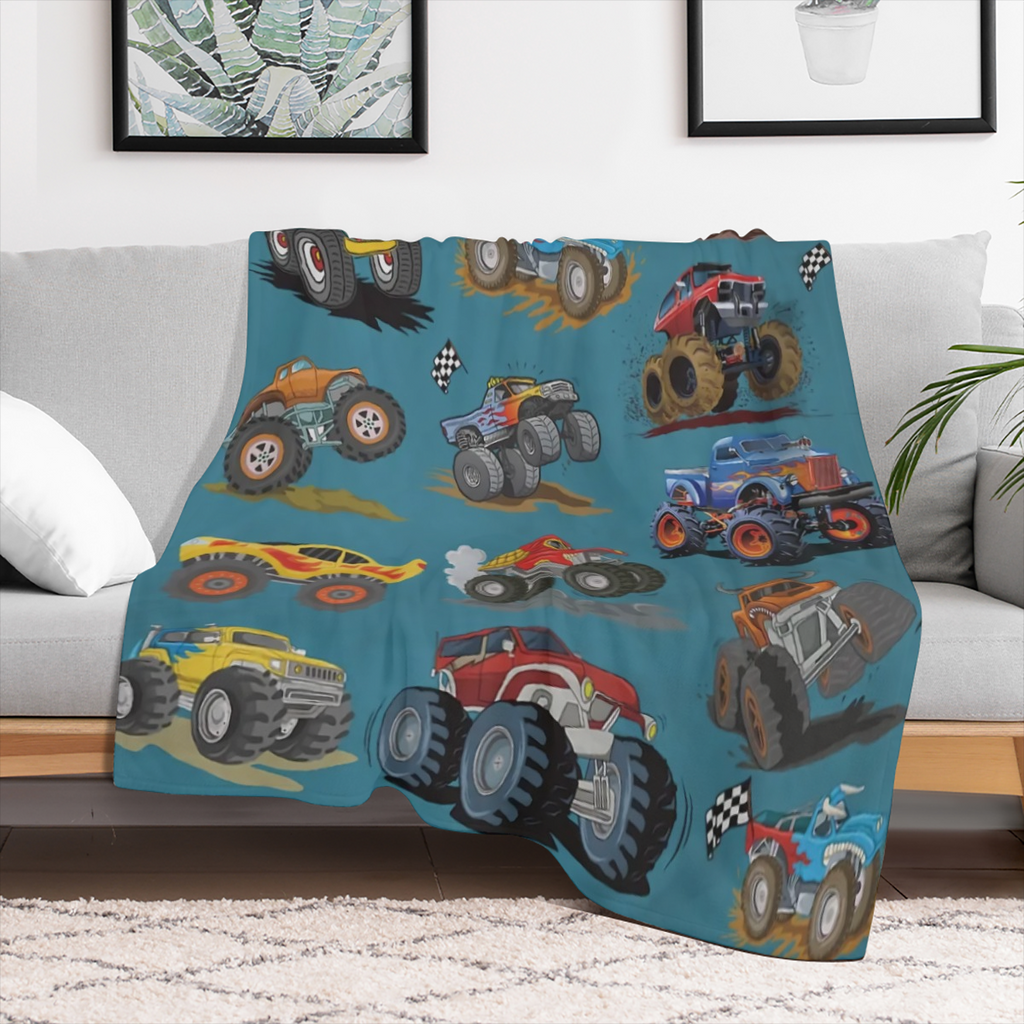 Colorful Mushroom Print Flannel Throw Blanket Contemporary Style Fantasy Theme All- Season Comfort Digital Print Soft Knitted Cozy Blanket for Napping, Office, Home, Picnic, Travel Unique Gift Idea