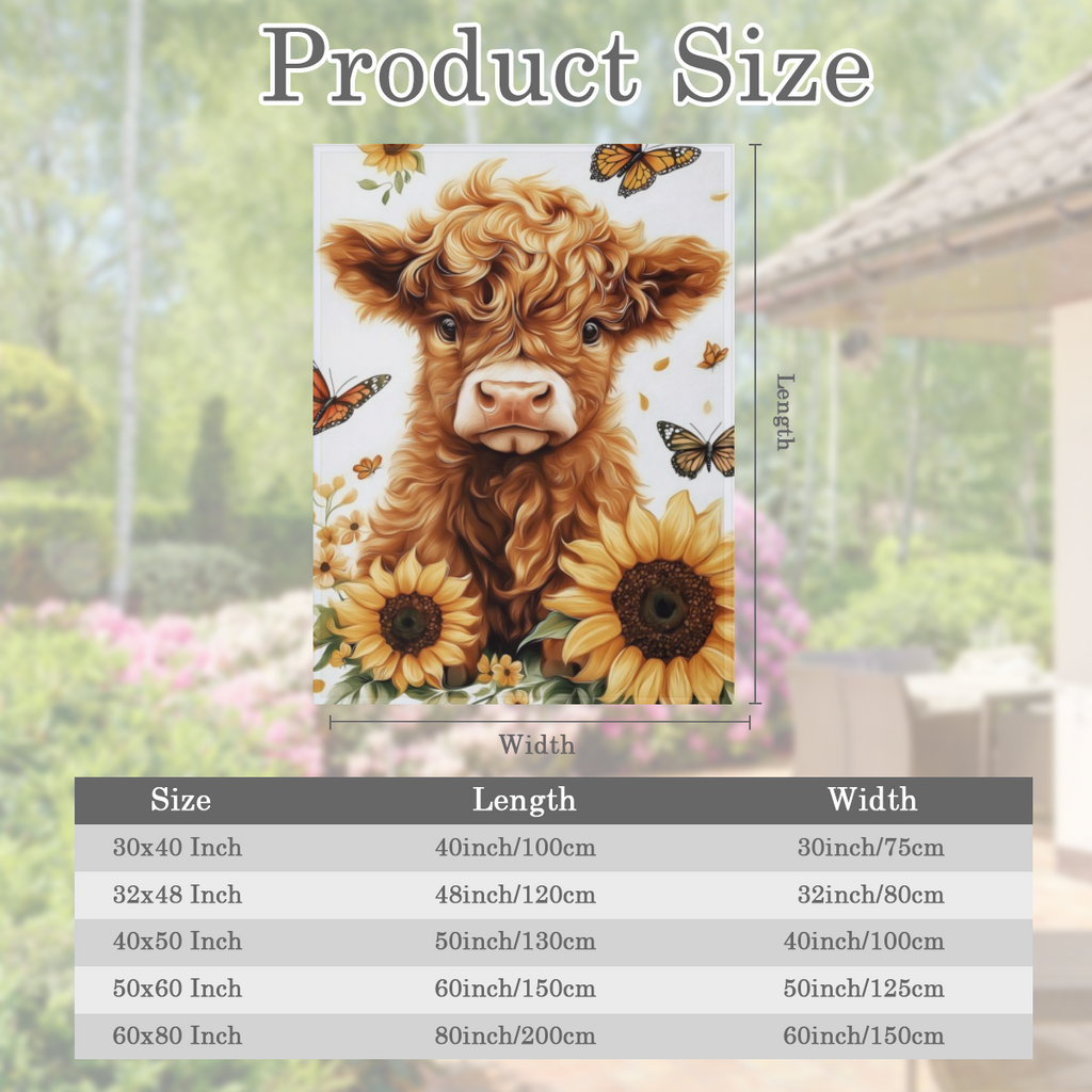 1pc Cozy Highland Cow Print Flannel Throw Blanket - Soft, Warm, Versatile for Couch, Bed, Office, Travel, and Gift Giving ( Multi- Purpose All Season)
