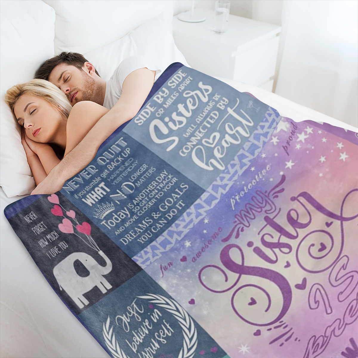 1pc Sister Gifts Blanket, Best Birthday Gifts For Sister Super Soft Throw Blanket, Sister Birthday Gifts From Sister, Sister Gift From Sister, Gifts For Sister, Sister Birthday Gift Ideas
