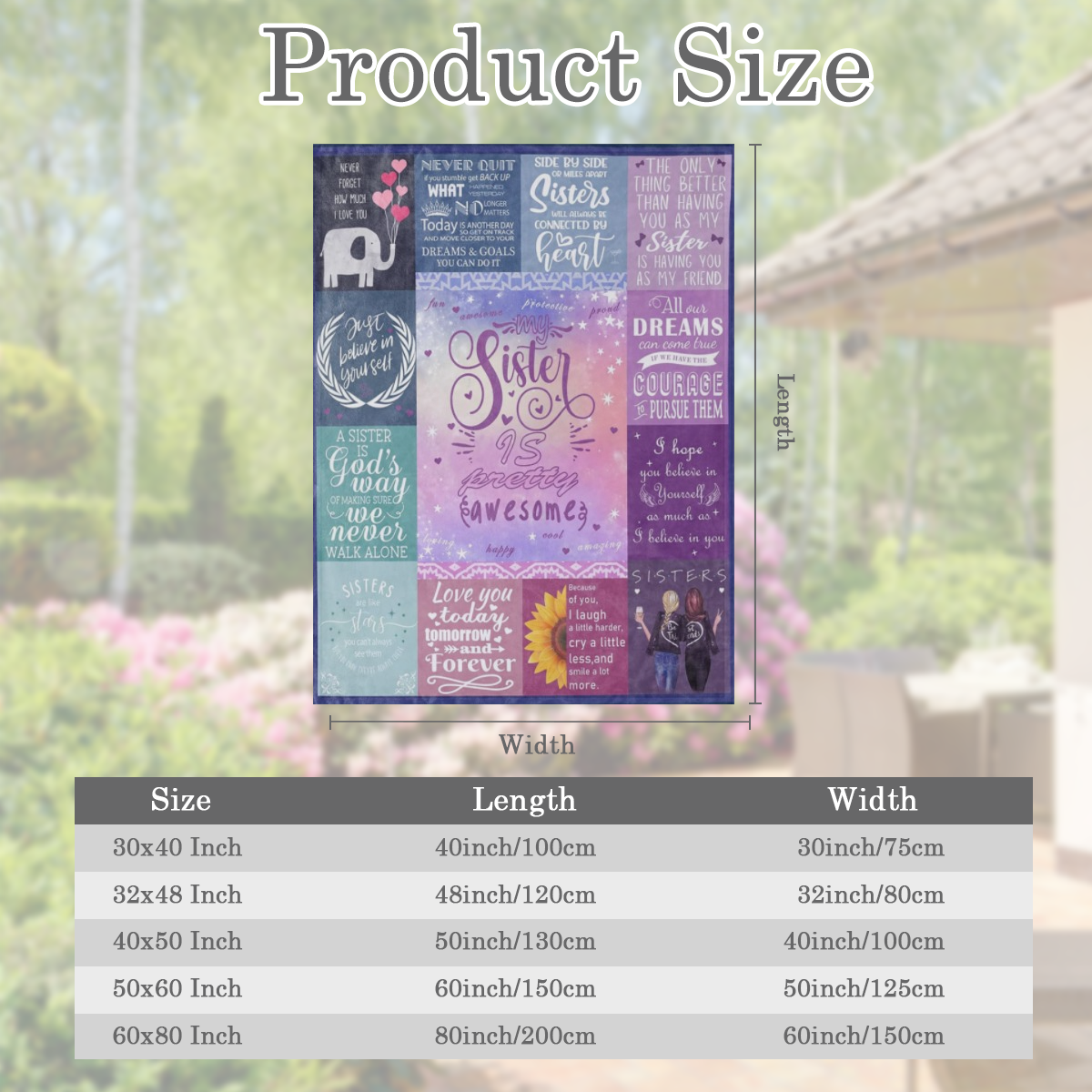 1pc Sister Gifts Blanket, Best Birthday Gifts For Sister Super Soft Throw Blanket, Sister Birthday Gifts From Sister, Sister Gift From Sister, Gifts For Sister, Sister Birthday Gift Ideas