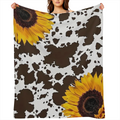 1pc Sunflower Blanket, Contemporary Style, Outdoor Blanket, Travel Camping Blanket, Soft And Comfortable Blanket, Travel Sofa Bed, Office Home Decor, Birthday Blanket, Boys, Girls, Adults, All Seasons