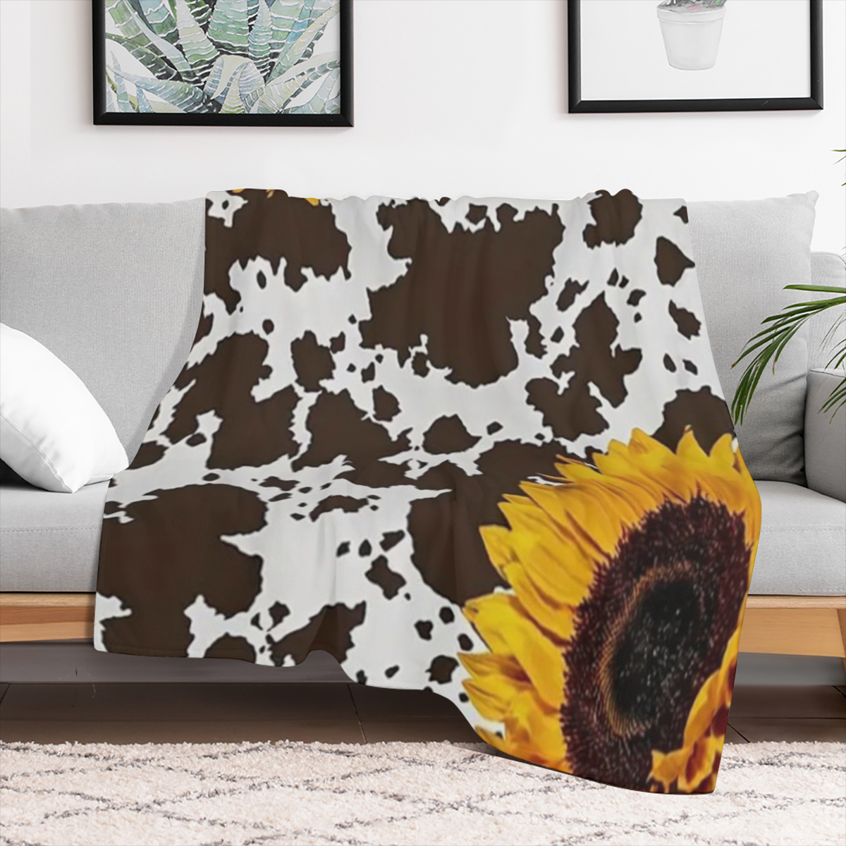 1pc Sunflower Blanket, Contemporary Style, Outdoor Blanket, Travel Camping Blanket, Soft And Comfortable Blanket, Travel Sofa Bed, Office Home Decor, Birthday Blanket, Boys, Girls, Adults, All Seasons
