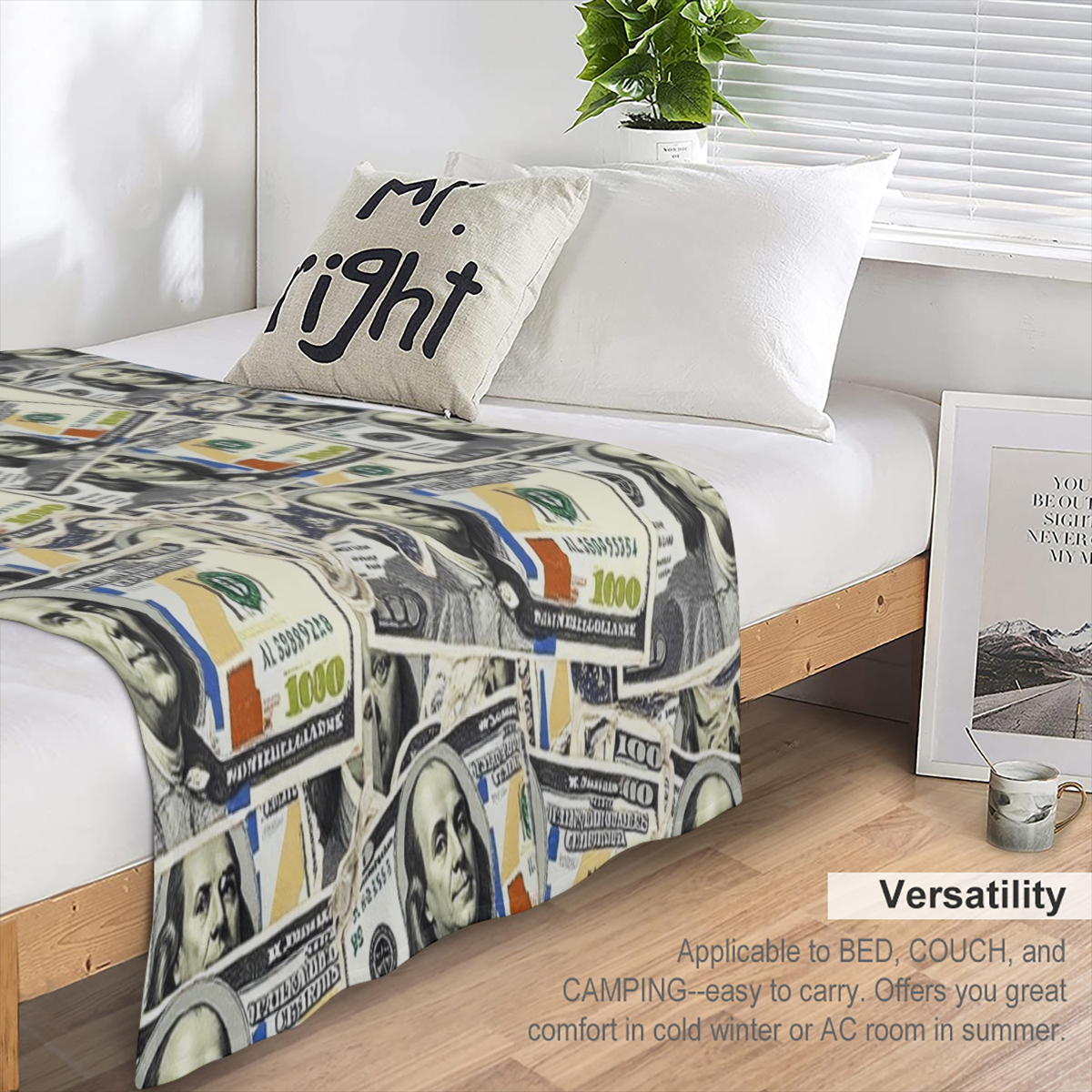 Cozy & Versatile Micro Flannel Throw Blanket - Geometric Pattern, Soft & Lightweight for All Seasons, Perfect Gift for Family and Friends