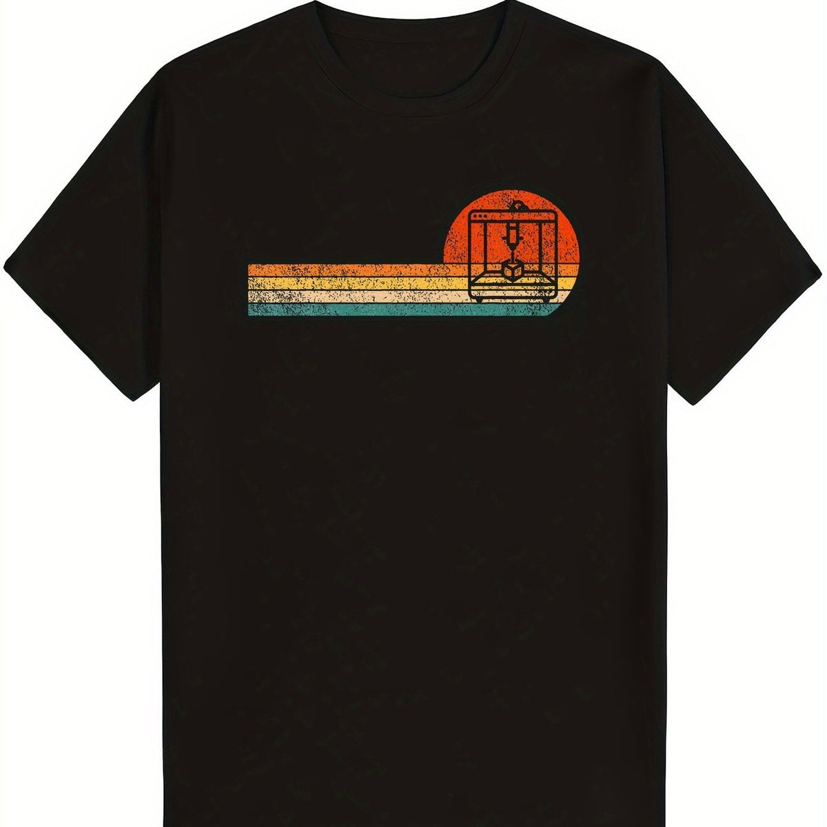 Retro Vintage 3D Printer T-Shirt - 100% Cotton