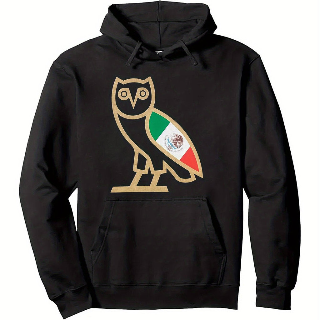 Men's Mexican Flag & Owl Hoodie