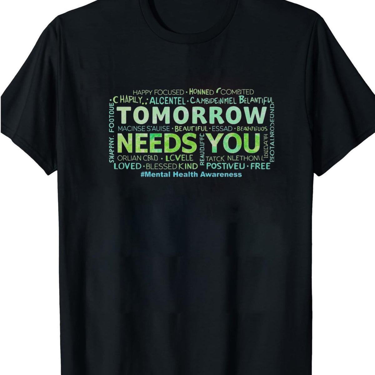 Mental Health Awareness T-Shirt "Stay Tomorrow Needs You" 100% Cotton Lightweight Crew Neck Tee for Party Festival Sports Gift