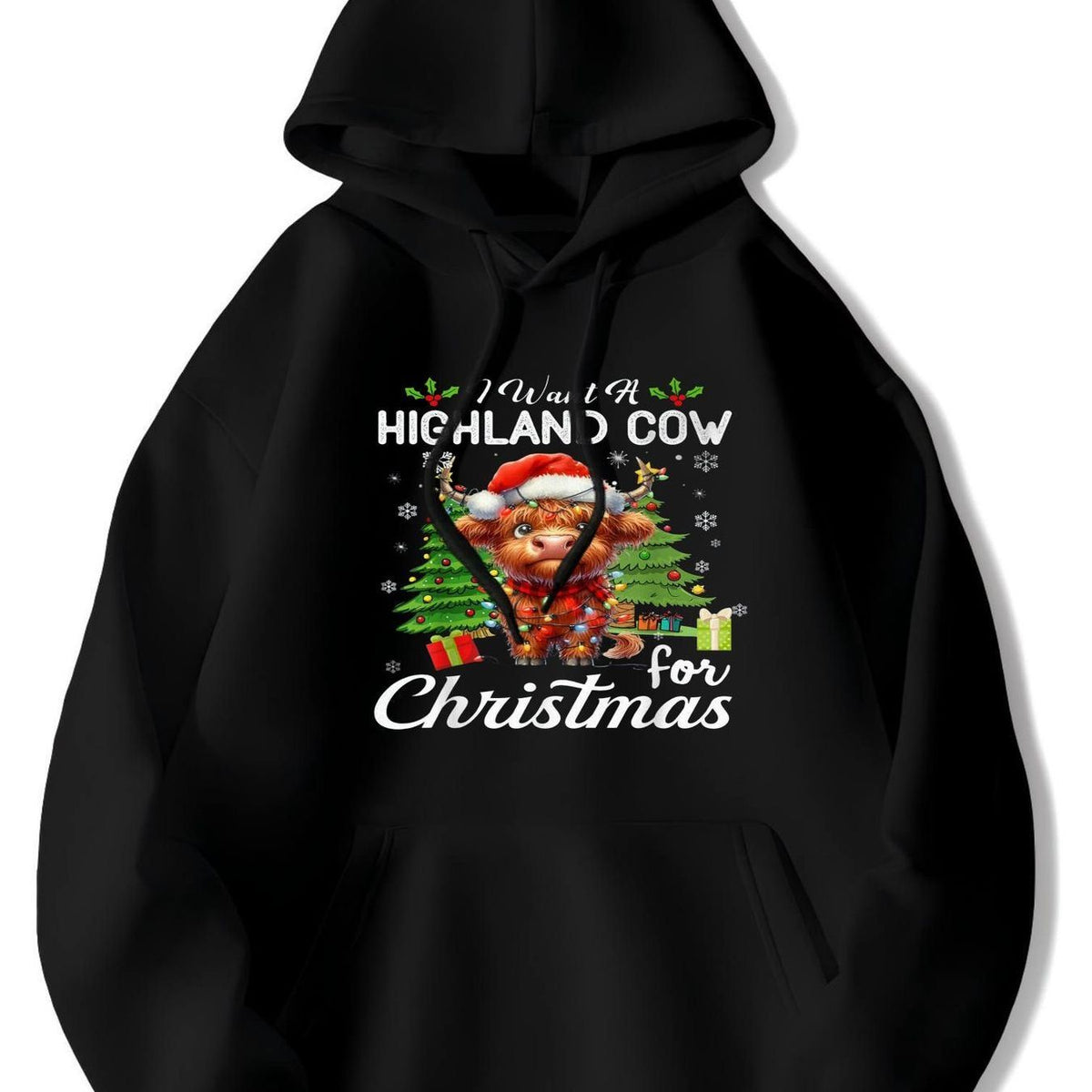 Highland Cow Christmas Hoodie