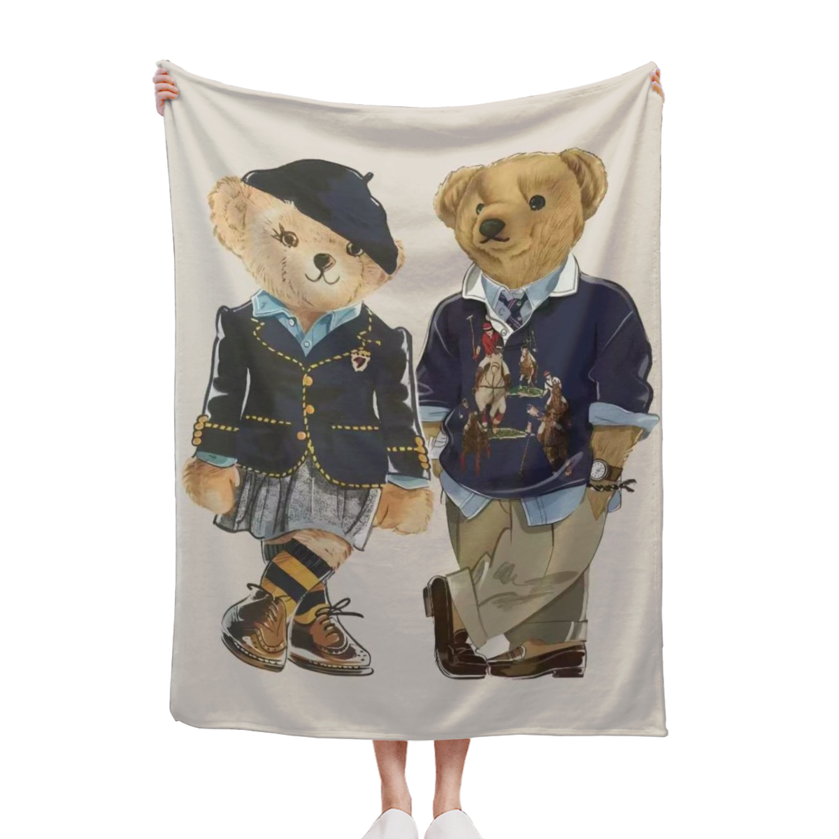 Fashion P-Polo B-Bears Luxury Blanket Soft Comfortable Nap Plush Suitable For Iiving Room Office Bedroom Birthday Home Kid Gift