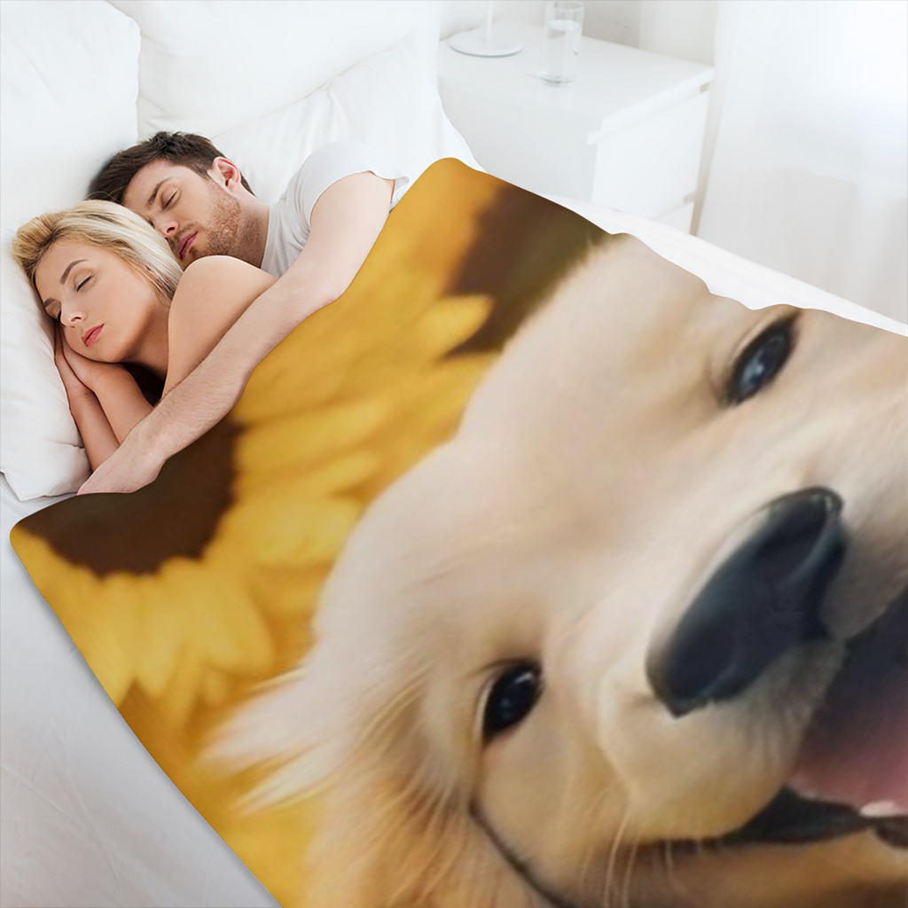1pc Dog Print Blanket, Flannel Blanket, Soft and Warm Blanket Nap Blanket for Sofa Couch, Office Bed, Camping Travel, Multipurpose Gift Blanket for All Seasons