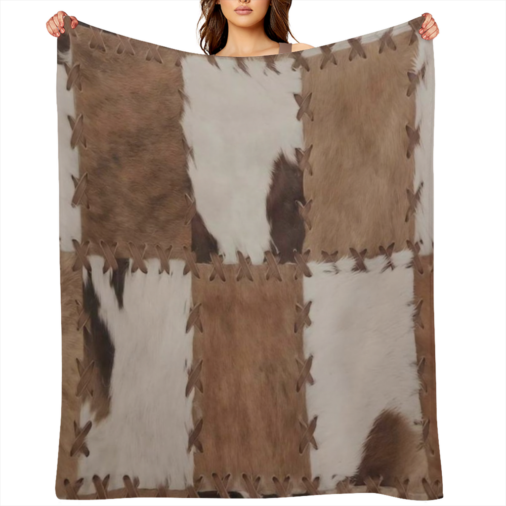 1pc Brown Flannel Fantasy Print Throw Blanket Soft Warm Vintage Style Polyester 100 200-250 g Digital Printing Knit Fabric Machine Washable with Quilting Craftsmanship for Autumn Winter Holiday Gift N