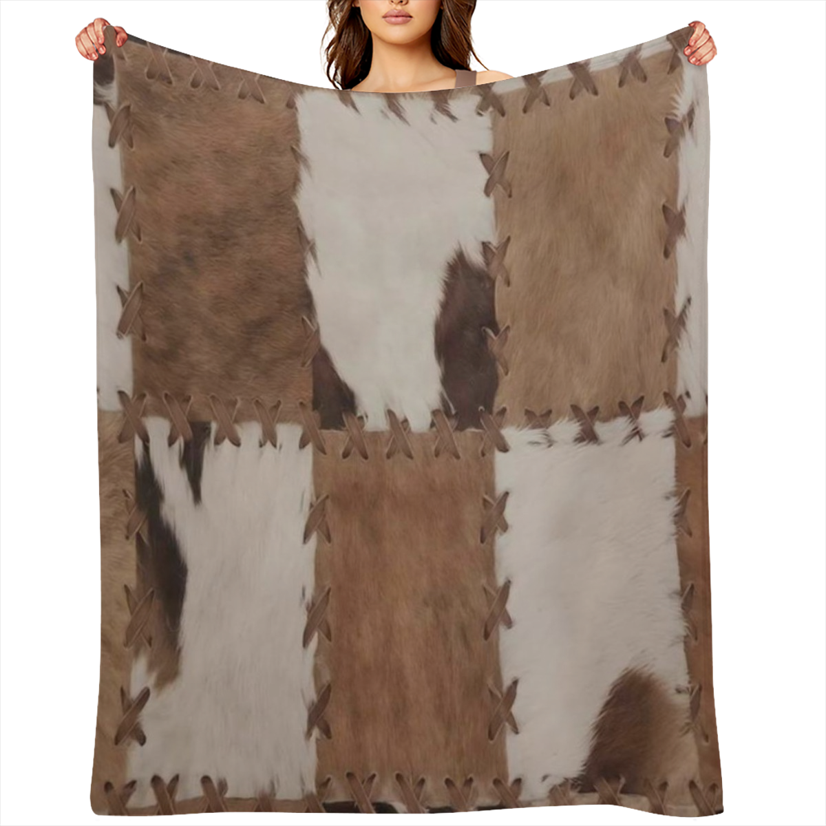 1pc Brown Flannel Fantasy Print Throw Blanket Soft Warm Vintage Style Polyester 100 200-250 g Digital Printing Knit Fabric Machine Washable with Quilting Craftsmanship for Autumn Winter Holiday Gift N