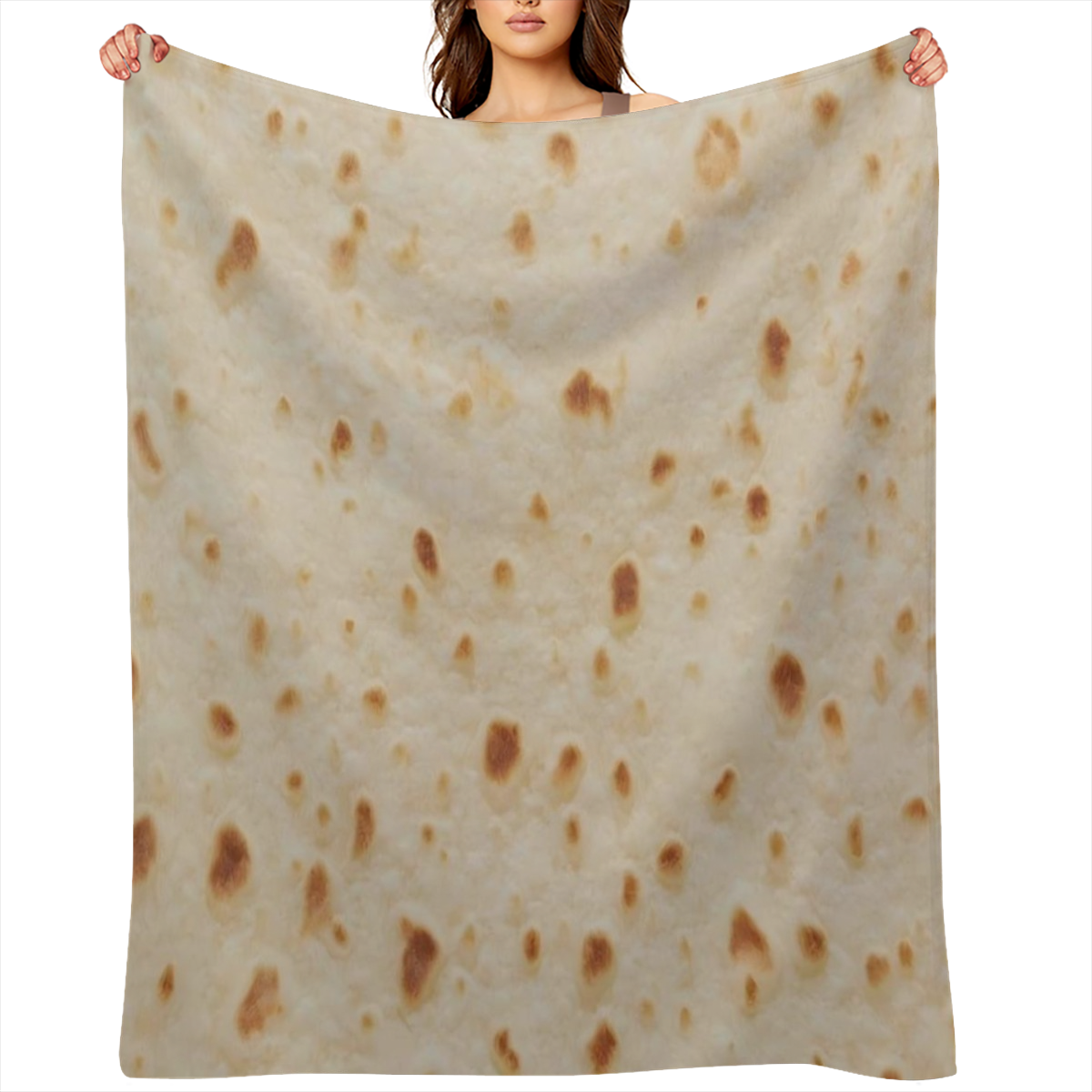 Burritos Tortilla Blanket Novelty Funny Realistic Food Soft Cozy Lightweight Throw Blanket for Children Boys Girls Women Men Bedroom Living Room Dorm Chair Sofa Travel 40x50in