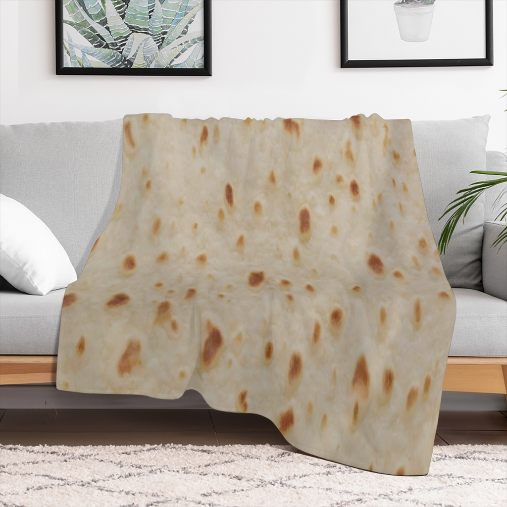 Burritos Tortilla Blanket Novelty Funny Realistic Food Soft Cozy Lightweight Throw Blanket for Children Boys Girls Women Men Bedroom Living Room Dorm Chair Sofa Travel 40x50in