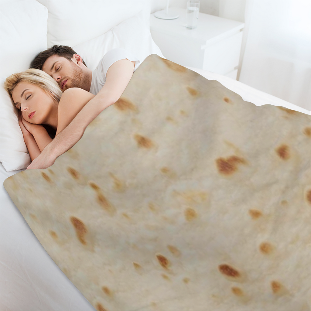 Burritos Tortilla Blanket Novelty Funny Realistic Food Soft Cozy Lightweight Throw Blanket for Children Boys Girls Women Men Bedroom Living Room Dorm Chair Sofa Travel 40x50in