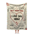 Letter To Mom Pattern Blanket, 1 Count SoftComfortable Warm Throw, Air-conditioned RoomWarm Nap Blanket for Home Office Travel day gift