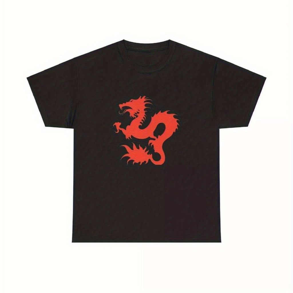 Dean Blunt Zushi Album Tour Merch T-Shirt Black with Red Dragon - 100% Cotton