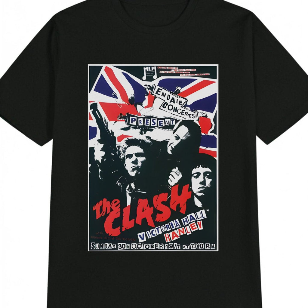 Men's The Clash Union Jack Punk Rock T-Shirt