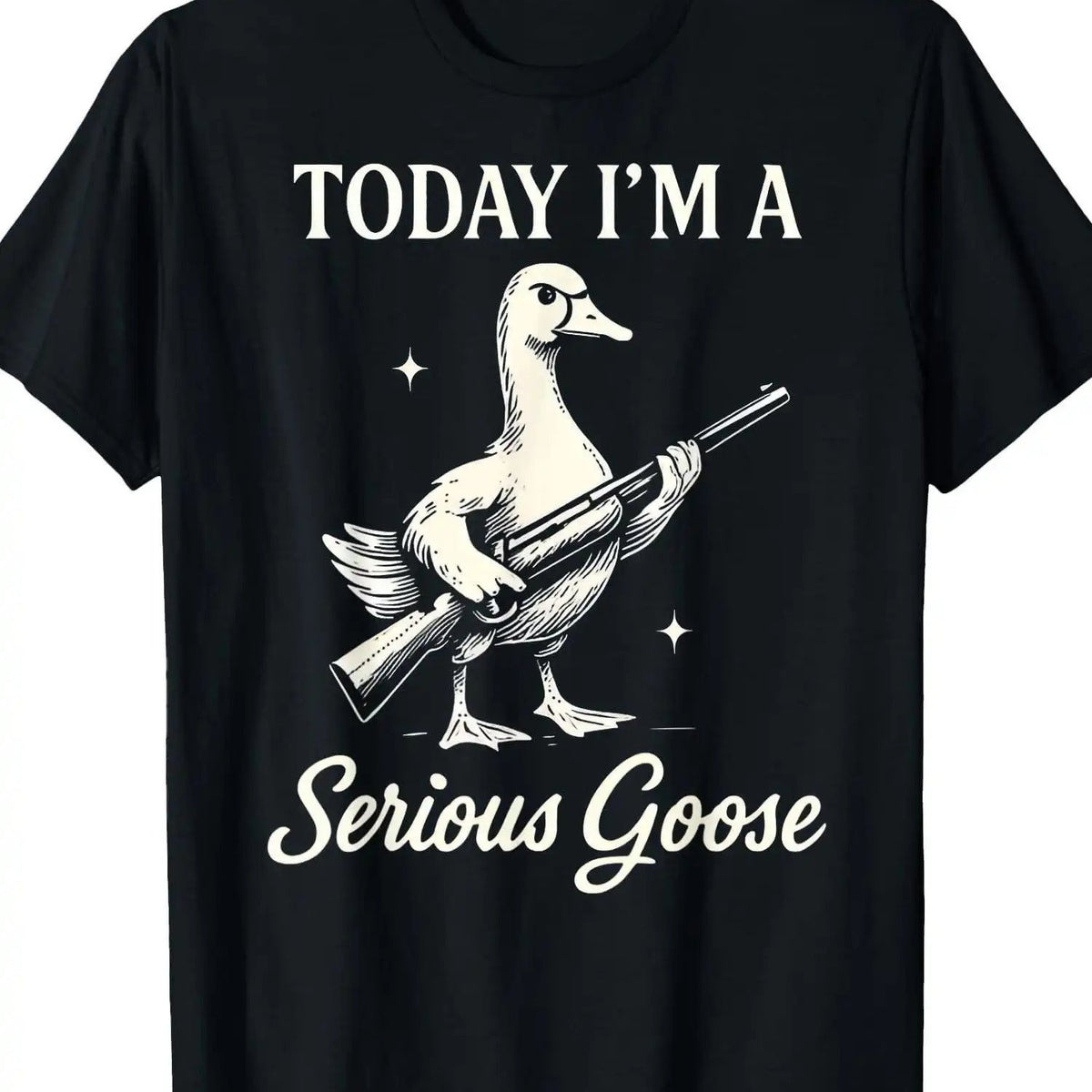 "Today I'm A Serious Goose" T-Shirt for Men Playful Novelty
