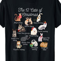 Men'S Christmas 12 Cats Graphic T-Shirt - Funny Cat Breeds & Holiday Phrases Design, with Print, Short Sleeve Round Neck Casual Tee for Cat Lovers, All-Season Comfort Fit Plus Size Available