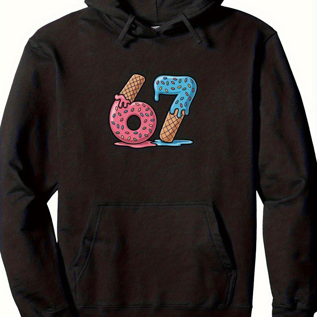 Men's Number 67 Ice Cream Drip Hoodie