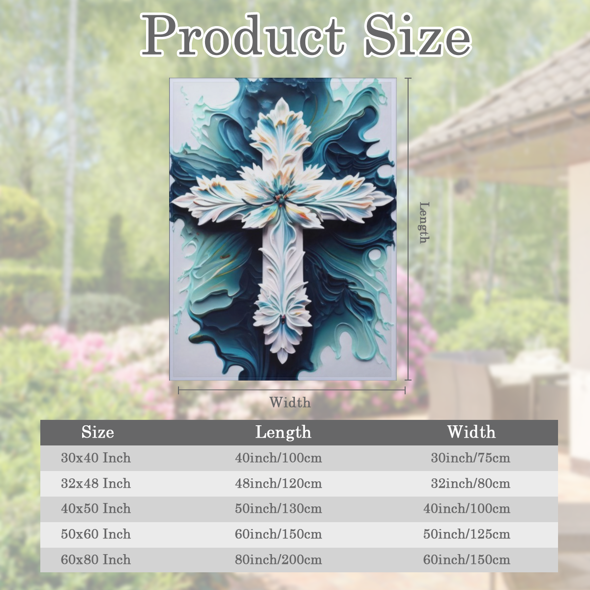 1pc Floral Cross Print Aesthetic Blanket, Soft Warm Throw Blanket Nap Blanket For Couch Sofa Office Bed Camping Travel, Multi- purpose Gift Blanket For All Season