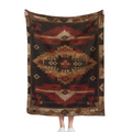 2D Flat, 1pc, Soft Cozy Blanket, Boho Patchwork Flannel Blanket, Soft, Cozy, All-Season Throw with Vibrant Southwestern Patterns, Perfect for Travel, Sofa, Bed, Office Decor, Ideal Birthday Or Holiday