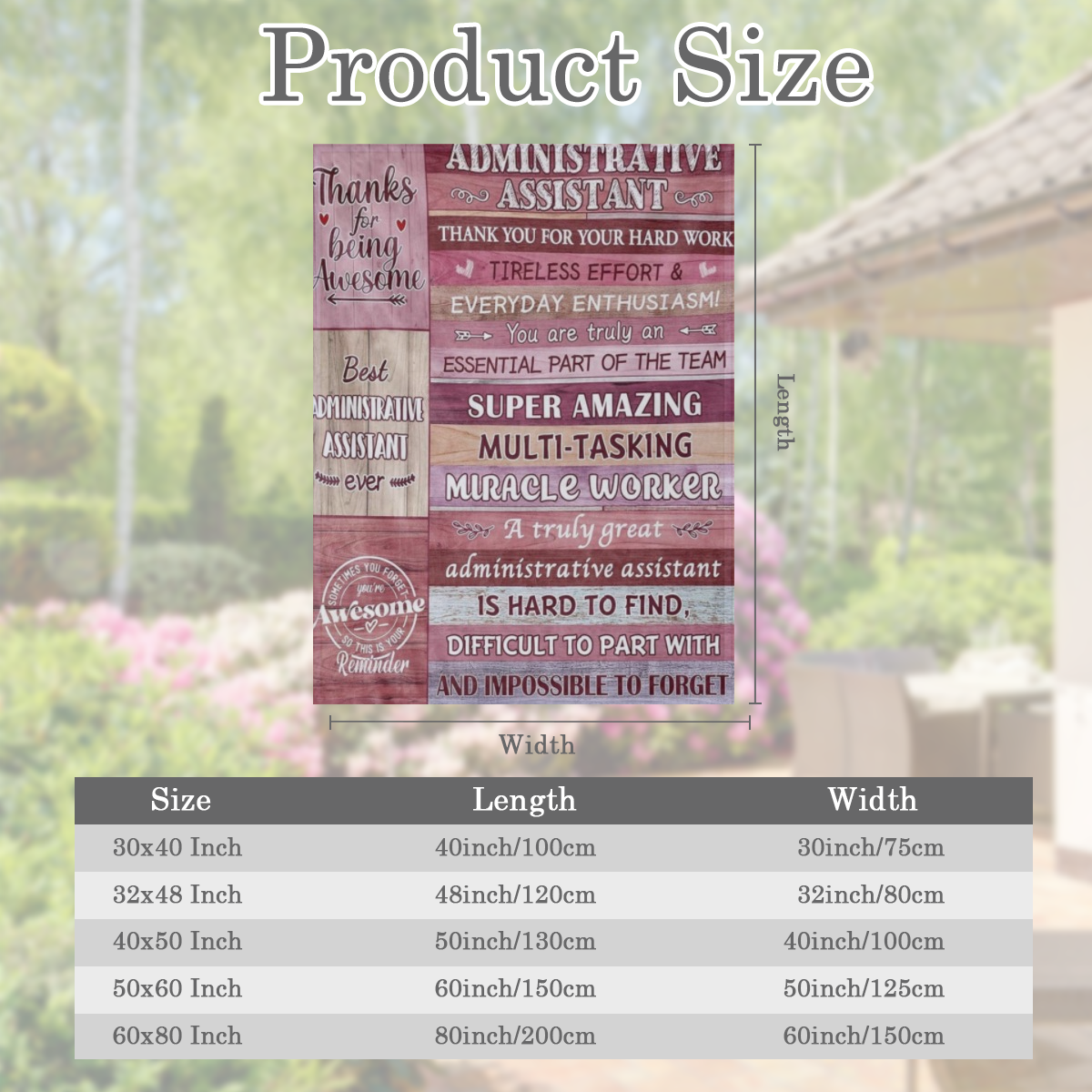 Administrative Assistant Gifts Blanket, Gifts for Administrative Assistants, Administrative Assistant Day Gifts, Administrative Assistant Throw Blanket 60x50, 280GSM CozyFlannel MultiSizes, 4 Sizes Av