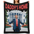 1pc Daddy'S Homes Trump Ugly Christmas Xmas Pajamass Throw Blanket Fall Blankets and Throws Blankets for Bed152.4x127.0 cm