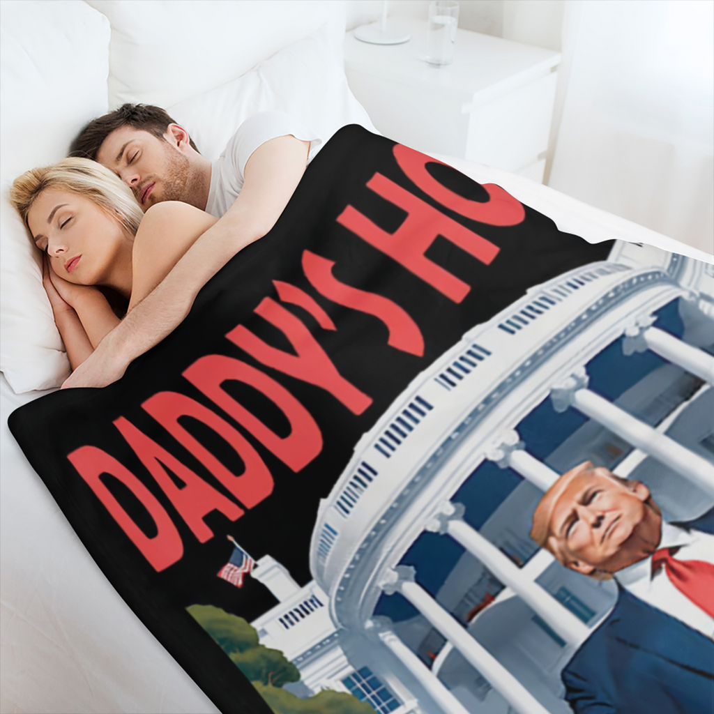 1pc Daddy'S Homes Trump Ugly Christmas Xmas Pajamass Throw Blanket Fall Blankets and Throws Blankets for Bed152.4x127.0 cm