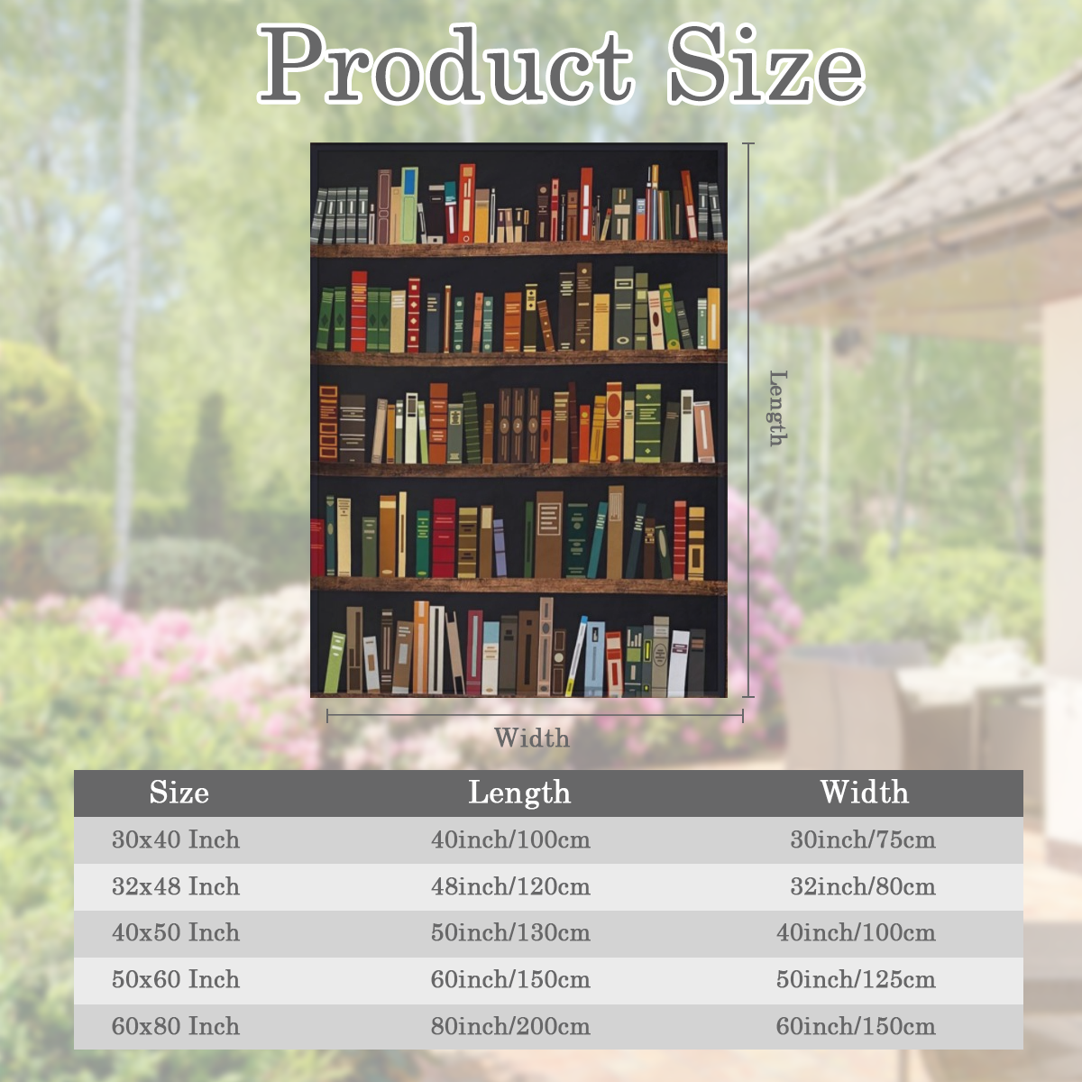 1pc bookshelf print blanket, warm and comfortable soft blanket sofa bed sofa birthday gift