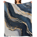 1pc Comfortable Extra Large Marble Fleece Patterned Print Blanket Fashionable Soft and Warm Versatile Gift for All Seasons Perfect for Sofa Bed Office and Travel Ideal Birthday Present Choice for Frie
