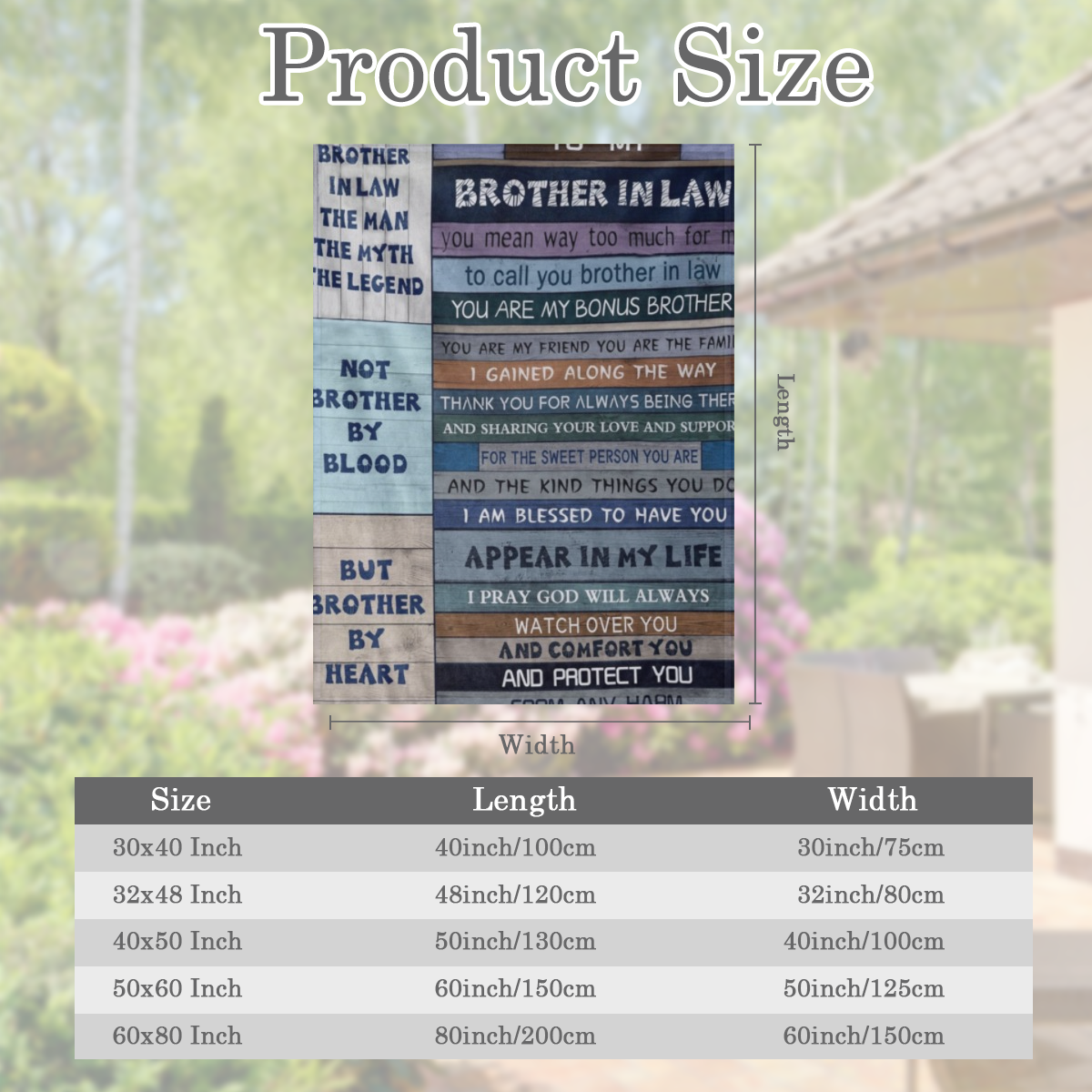 Brother- in- Law Gift Throw Blanket - Cozy Flannel, with Heartfelt Messages, Perfect for Christmas Birthday Gifts from Sister- in- Law, Soft & Warm for All Seasons, Gift for