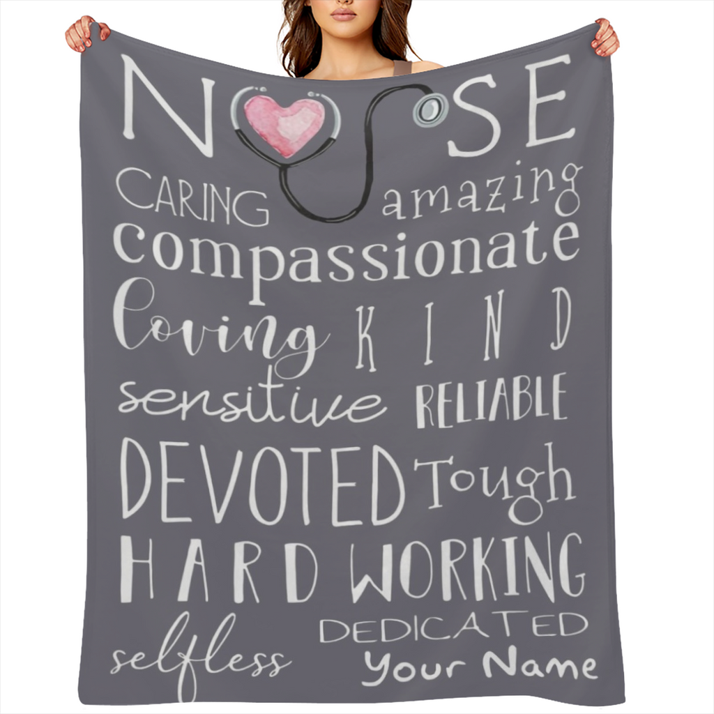 1pc Cozy Nurse Printed Flannel Blanket - Soft, Warm, and Multi- Purpose for Bed, Sofa, Office, and Room Decor - Perfect Gift for Nurses, All- Season Use, and Versatile Throw Blanket for Snuggling Up