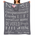 1pc Cozy Nurse Printed Flannel Blanket - Soft, Warm, and Multi- Purpose for Bed, Sofa, Office, and Room Decor - Perfect Gift for Nurses, All- Season Use, and Versatile Throw Blanket for Snuggling Up