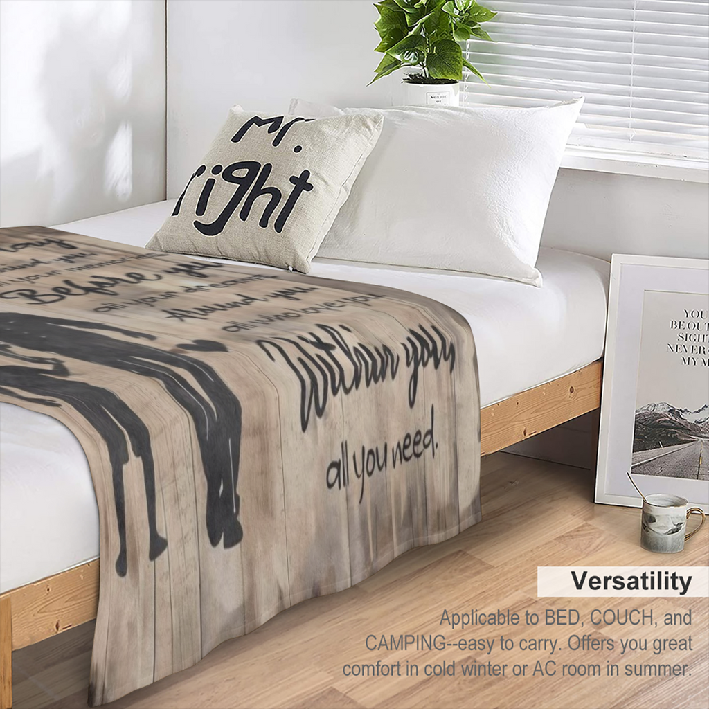 Birthday Gifts Blanket to Dad Son with Rustic Wood Pattern, Soft Flannel Throw with Inspirational Message, Unique Gift for Father and Kids Boys Nephew, Happy Festival Decor