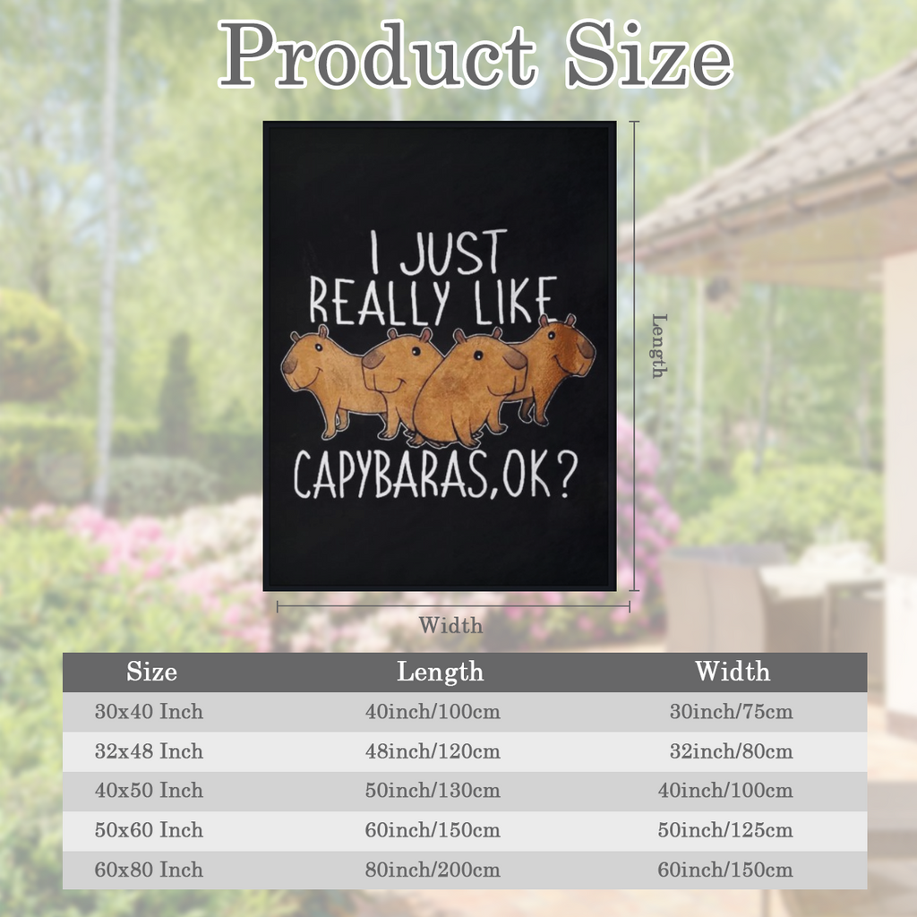 1pc digital printed flannel blanket, cute capybara pattern, casual warm blanket, office blanket