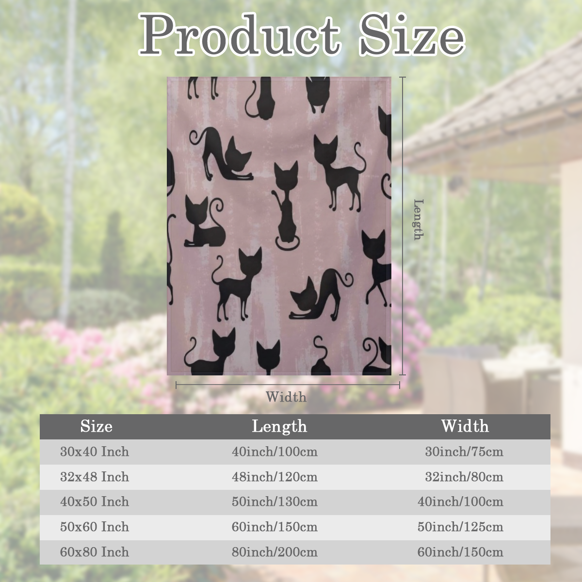 Cat Blanket Cute Funny Animal Cartoon Black Silhouette Pink Art Print Soft Cozy Lightweight Throw Blanket for Girls Boys Women Bedroom Living Room Dorm Chair Sofa Travel 50x60in