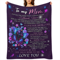 1 Pc Gifts For Mom, Mom Birthday Gifts For Mom, Mom Gifts, Gifts For Mom Birthday, To My Mom Blanket From Daughter Son, Butterfly Flower Throw Blanket, Soft And Comfortable Blanket