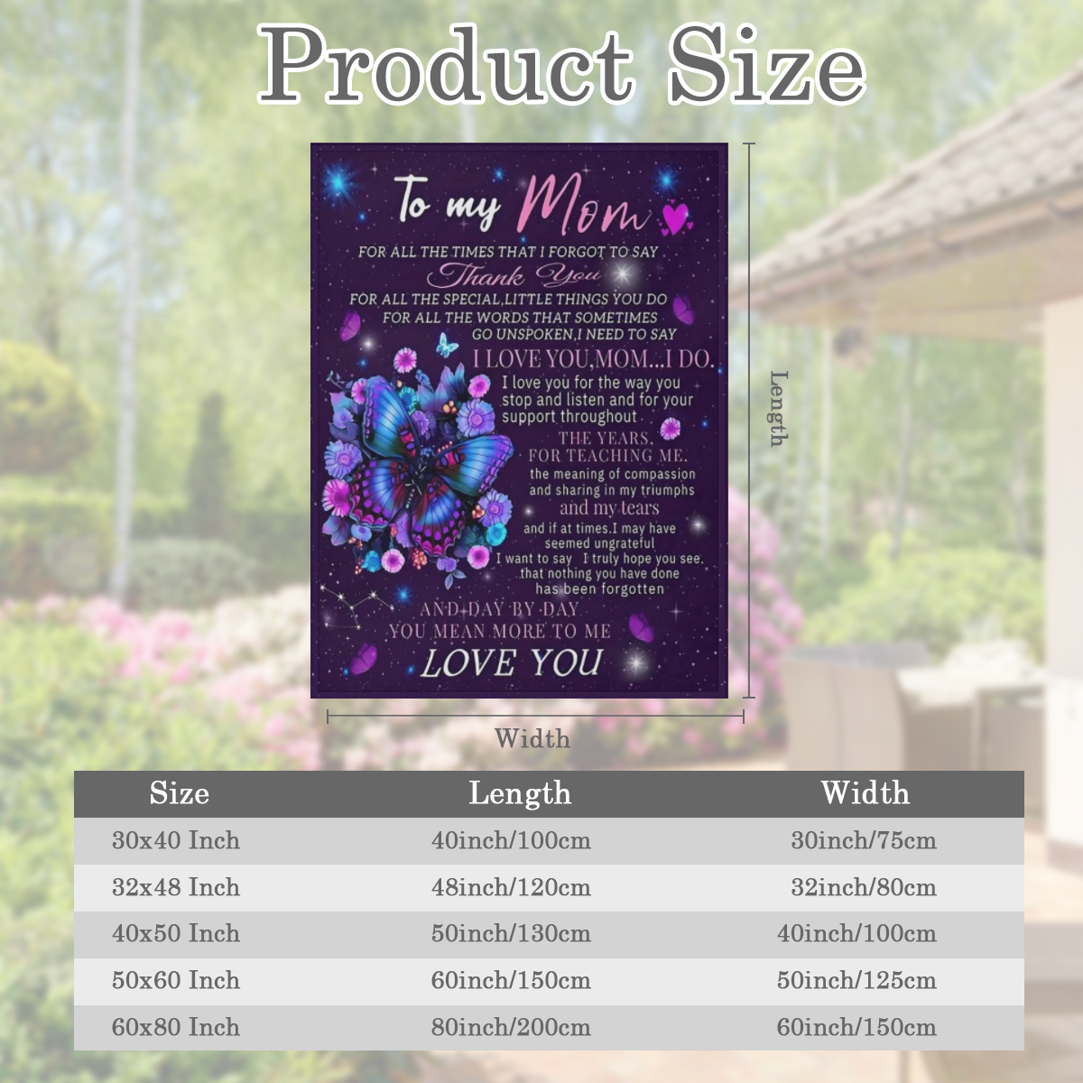 1 Pc Gifts For Mom, Mom Birthday Gifts For Mom, Mom Gifts, Gifts For Mom Birthday, To My Mom Blanket From Daughter Son, Butterfly Flower Throw Blanket, Soft And Comfortable Blanket