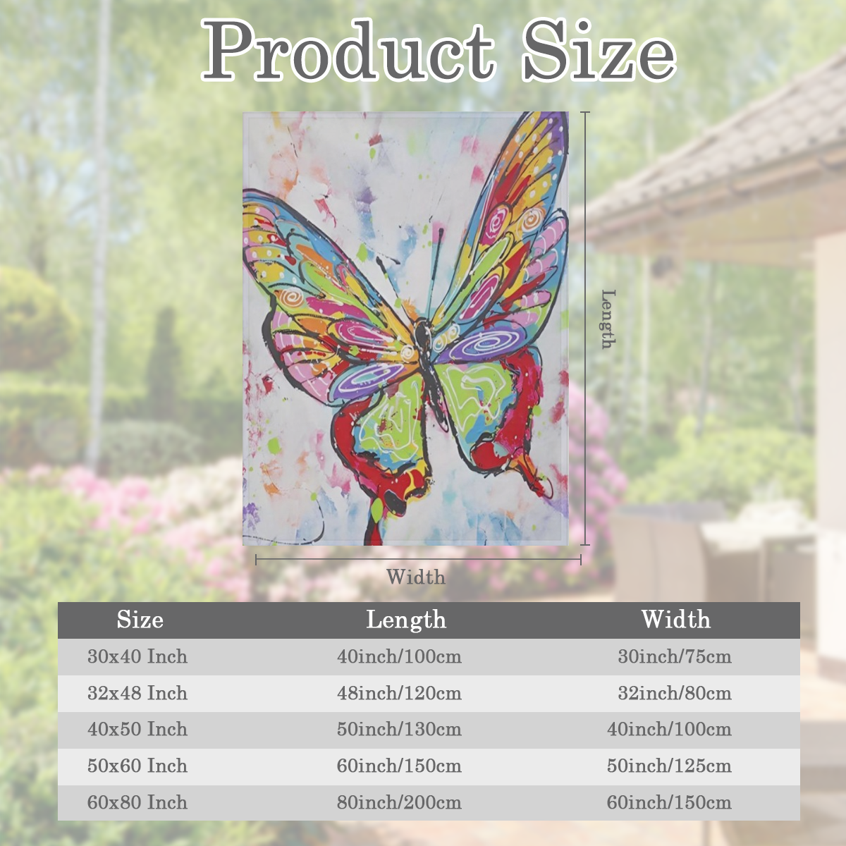 1pc Vibrant Butterfly Art Flannel Blanket - Cozy, Soft, Lightweight & Durable, Machine Washable, Perfect for Sofa, Bed, Travel, Camping, Office - Colorful Abstract Design for All Seasons Use, Butterfl