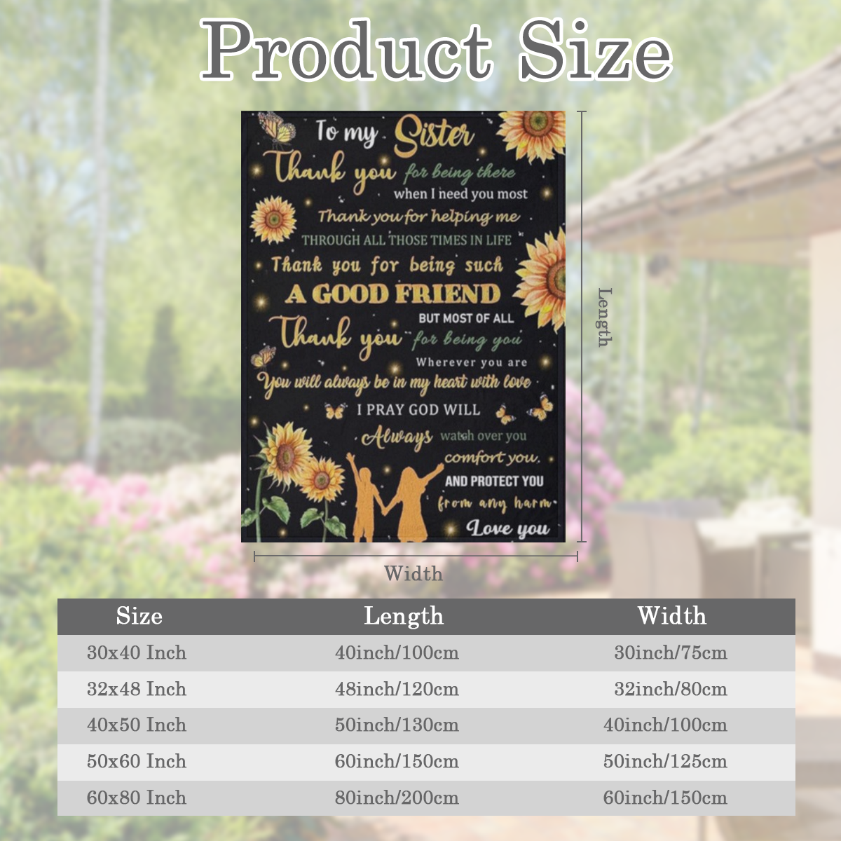 Christmas Sister Gift Ideas - to My Sister Blanket from Brother, Birthday Gifts for Sister from Brother, Sunflower Ultra Soft Flannel Throw Blankets for Sister in Law 50 60, 280GSM CozyFlannel MultiSi